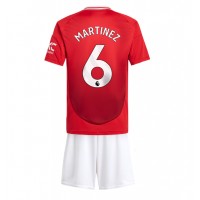 Manchester United Lisandro Martinez #6 Hjemmedraktsett Barn 2024-25 Kortermet (+ Korte bukser)